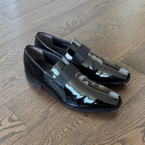 Hugo Boss Black Patent Leather Men's Loafers